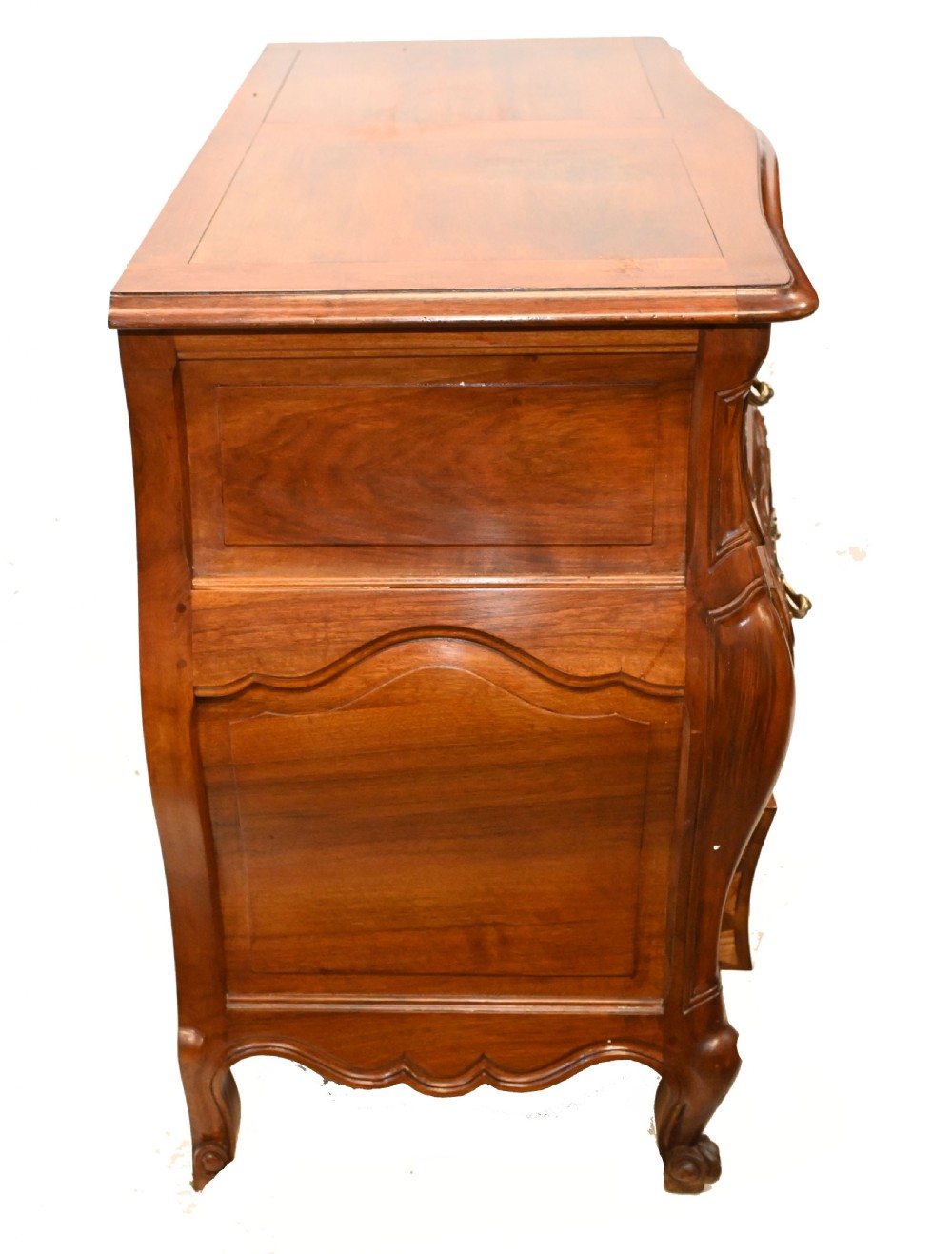 Antique French Commode Country Bombe Chest Drawers 1900 View IX