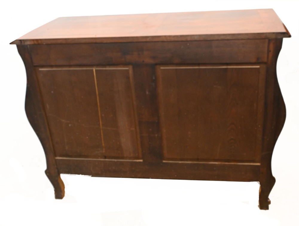 Antique French Commode Country Bombe Chest Drawers 1900 View X