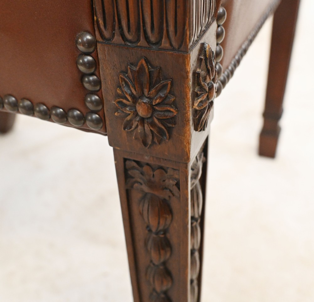 Set Hepplewhite Dining Chairs Antique Mahogany 1880 View XII