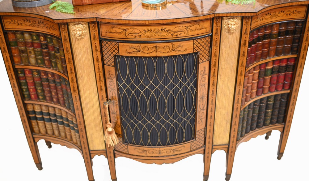 Regency Satinwood Side Cabinet Sideboard 1880 View II