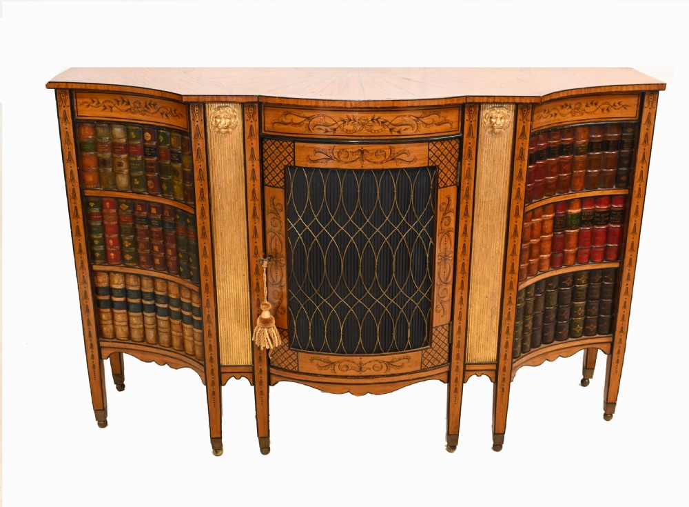 Regency Satinwood Side Cabinet Sideboard 1880 View IV