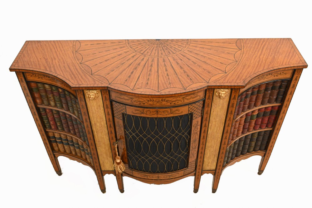 Regency Satinwood Side Cabinet Sideboard 1880 View V