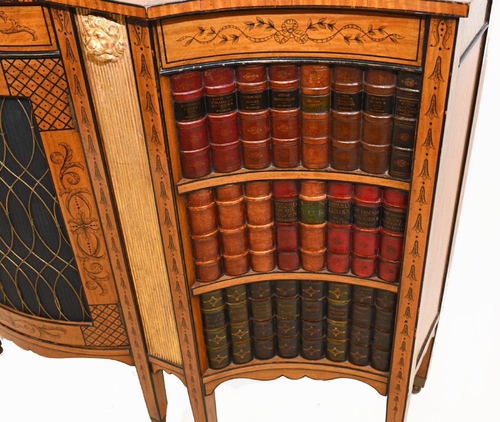 Regency Satinwood Side Cabinet Sideboard 1880 View X