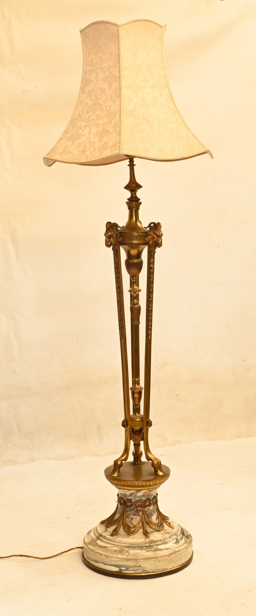 Empire Gilt Floor Lamp Antique Lighting 1900