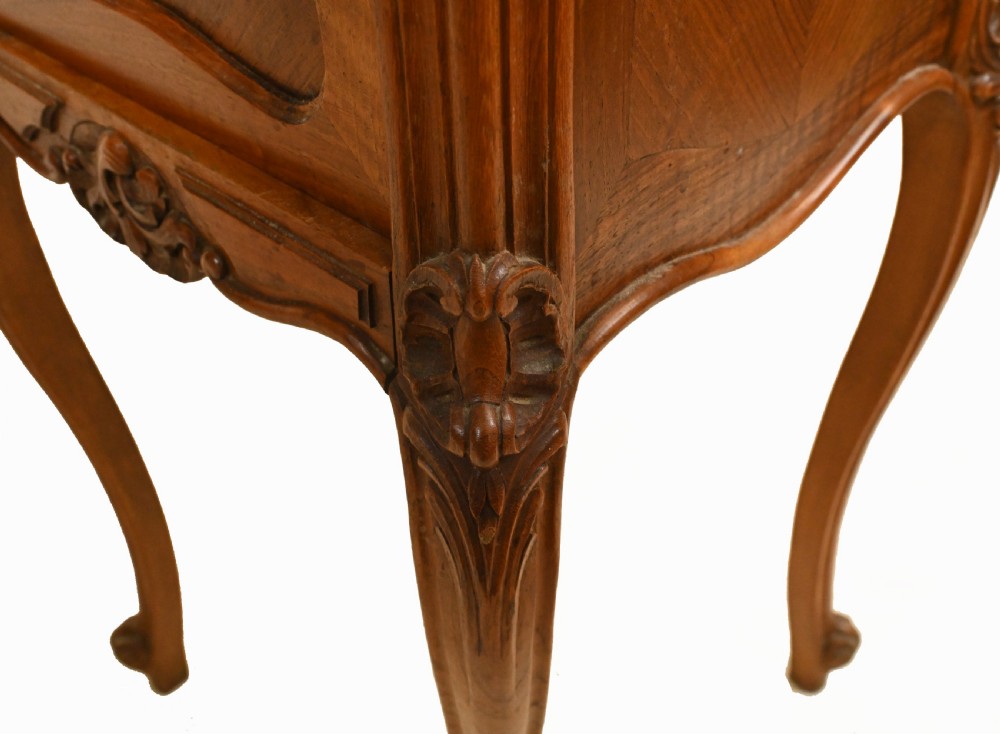 Antique French Nighstands Pair Bedside Cabinets 1900 View VI