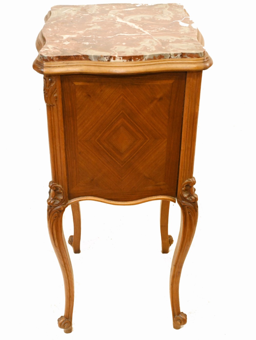 Antique French Nighstands Pair Bedside Cabinets 1900 View VIII