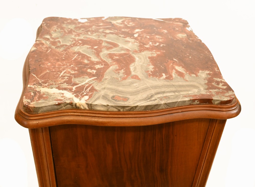 Antique French Nighstands Pair Bedside Cabinets 1900 View X