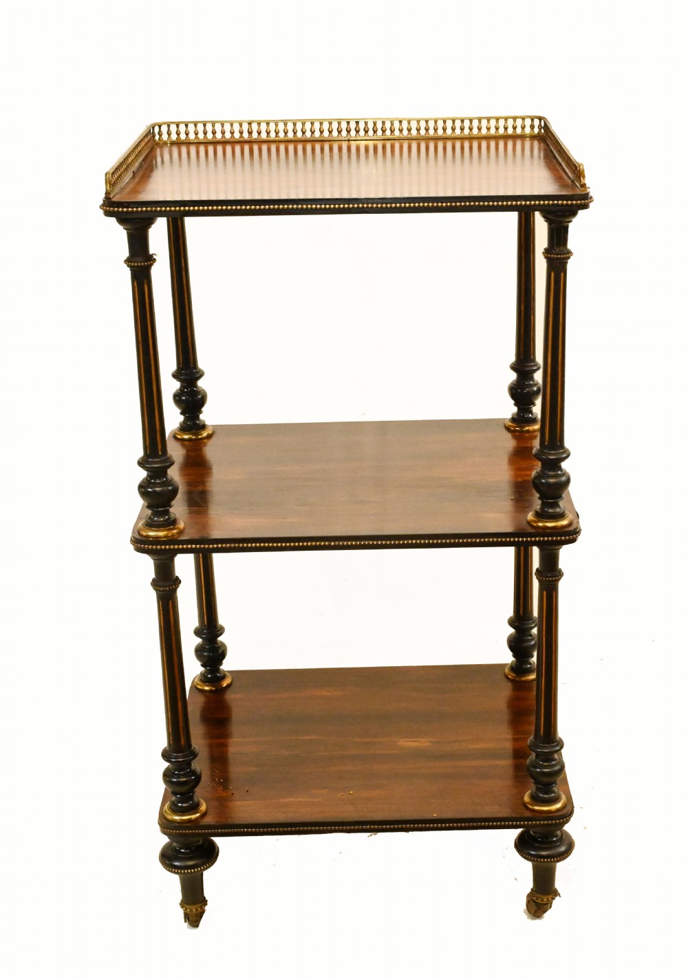 Victorian Whatnot Shelf Trolley Rosewood 1860