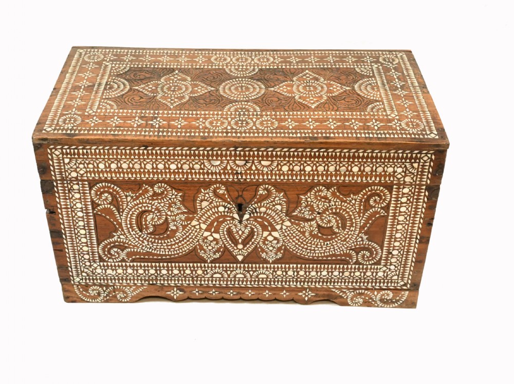 Syrian Inlaid Wedding Chest Dowry Box 1820 Islamic Furniture