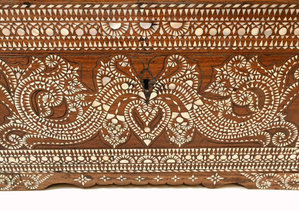 Syrian Inlaid Wedding Chest Dowry Box 1820 Islamic Furniture View IV