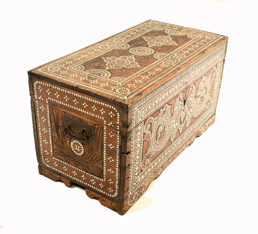 Syrian Inlaid Wedding Chest Dowry Box 1820 Islamic Furniture View VIII
