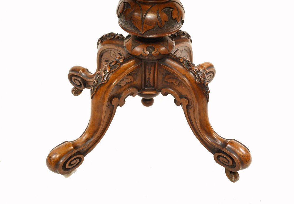 Victorian Card Table Walnut Games Tables 1860 View II