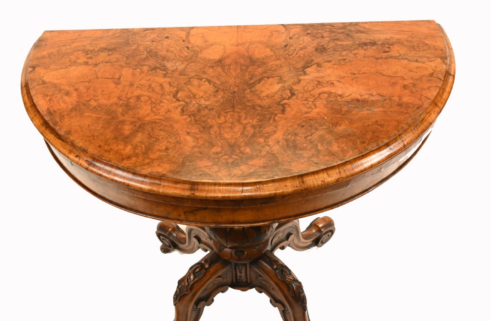 Victorian Card Table Walnut Games Tables 1860 View III