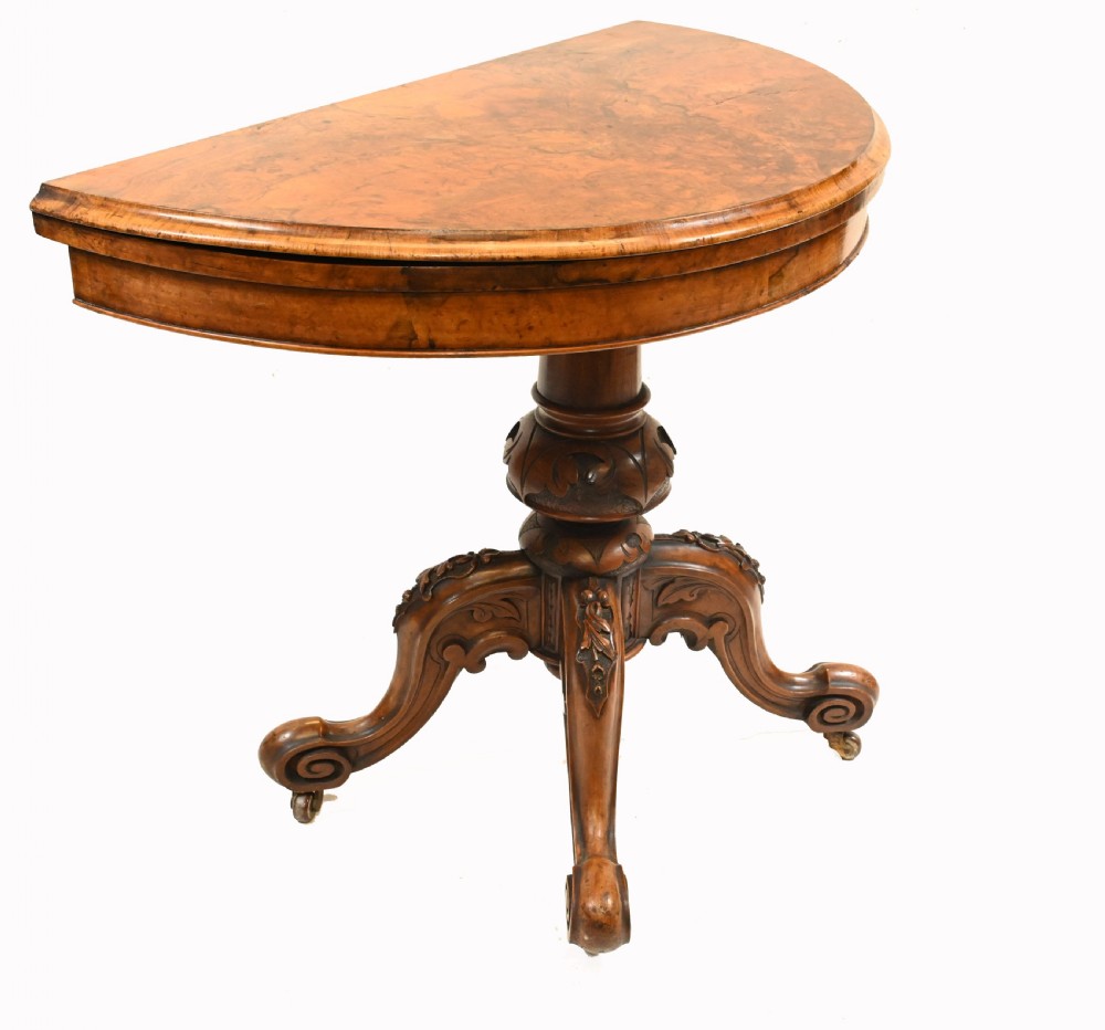Victorian Card Table Walnut Games Tables 1860 View IV