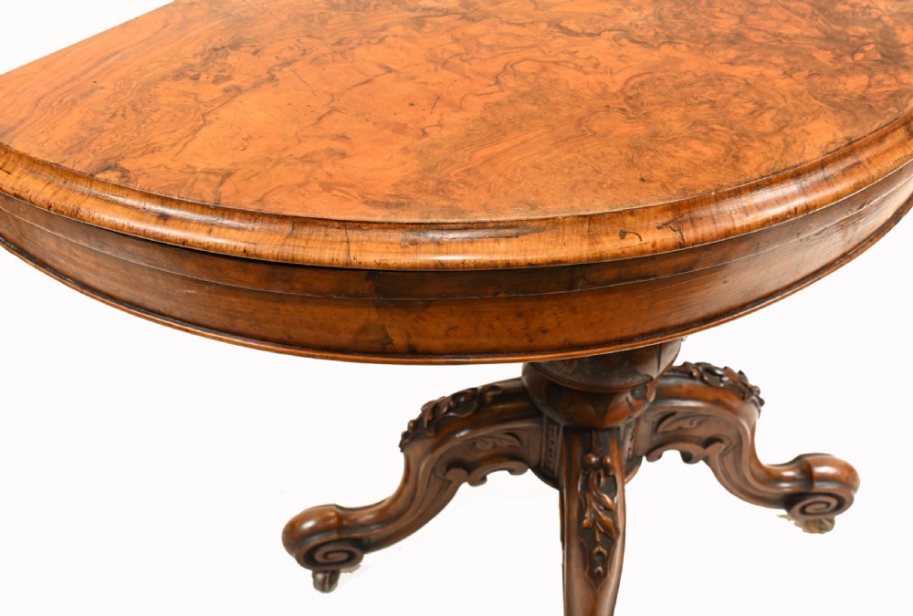 Victorian Card Table Walnut Games Tables 1860 View V