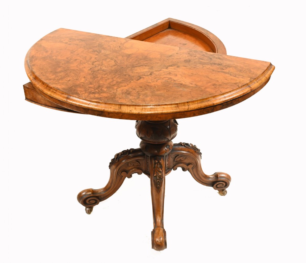 Victorian Card Table Walnut Games Tables 1860 View VI
