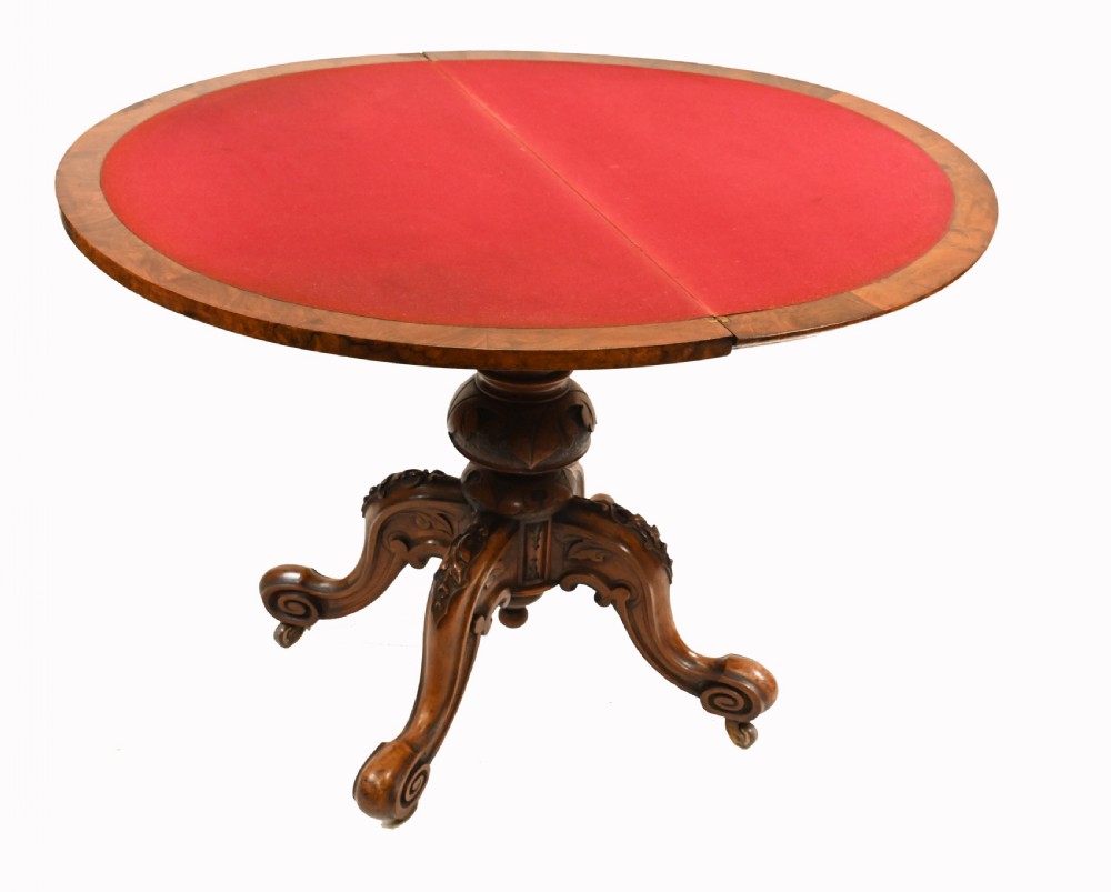 Victorian Card Table Walnut Games Tables 1860 View VII