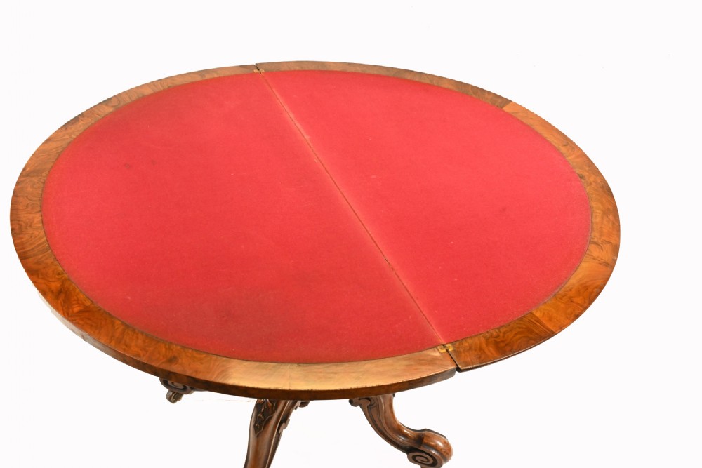 Victorian Card Table Walnut Games Tables 1860 View VIII
