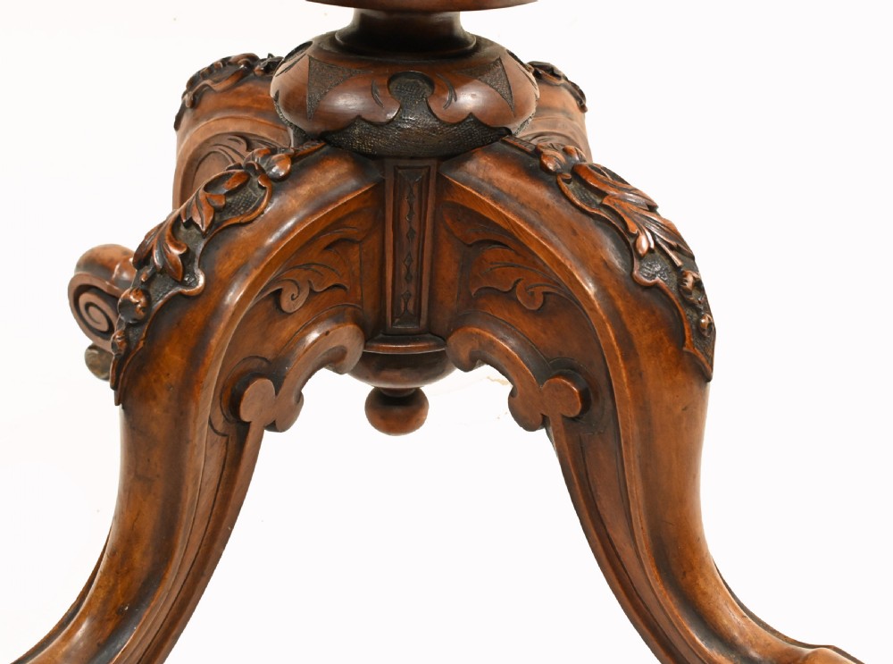 Victorian Card Table Walnut Games Tables 1860 View XI