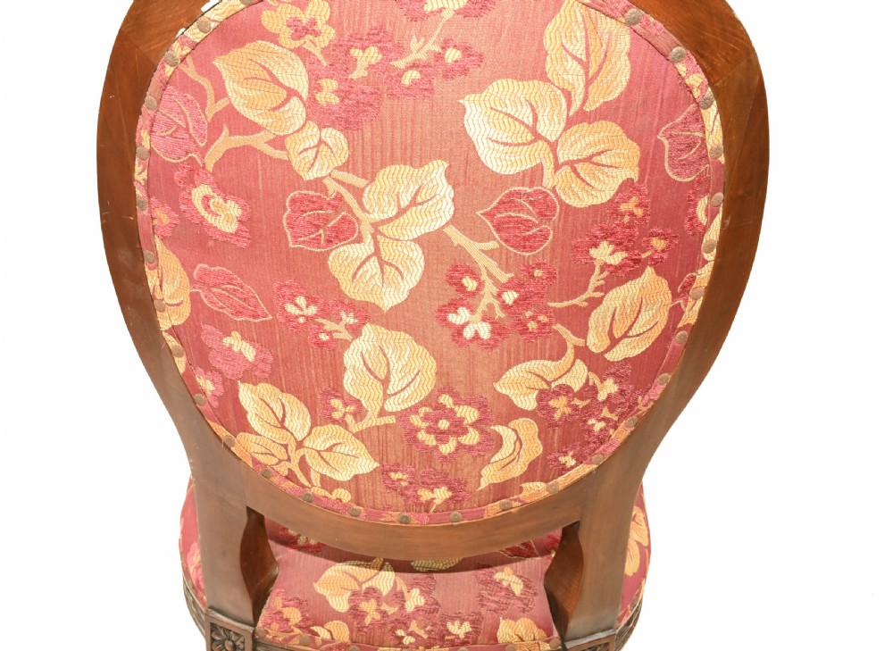 Set Victorian Dining Chairs Mahogany 1880 Upholstered View IX