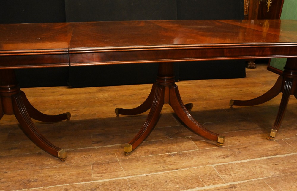 Regency Dining Table Mahogan Extending Regency Pedestal Base View IV