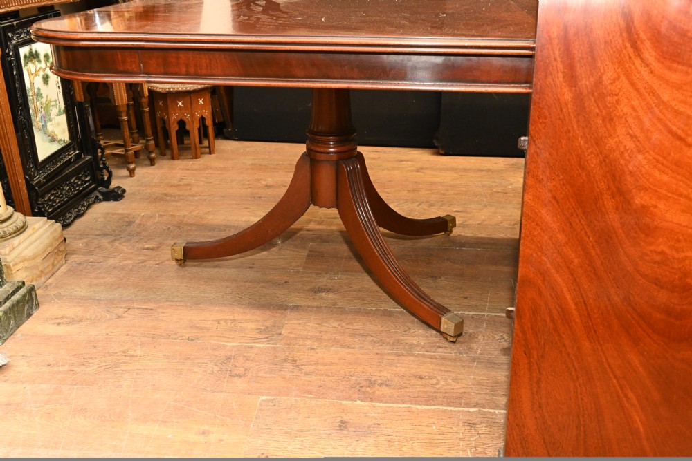Regency Dining Table Mahogan Extending Regency Pedestal Base View XI