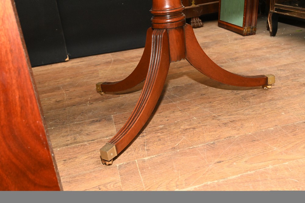 Regency Dining Table Mahogan Extending Regency Pedestal Base View XIII