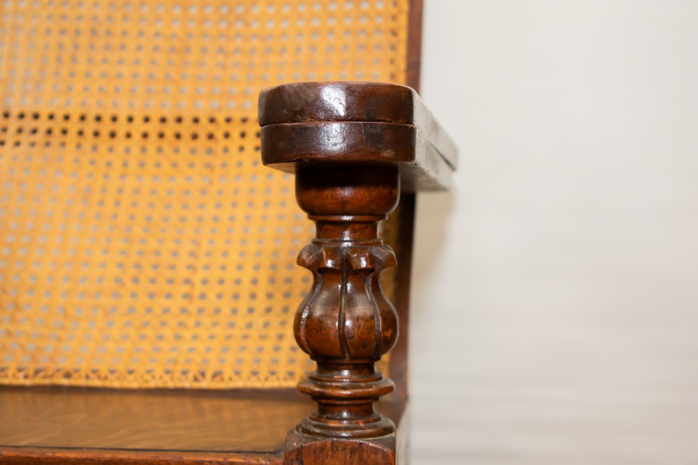 Colonial Planter Chair - Walnut and Weaved Back Armchair View III