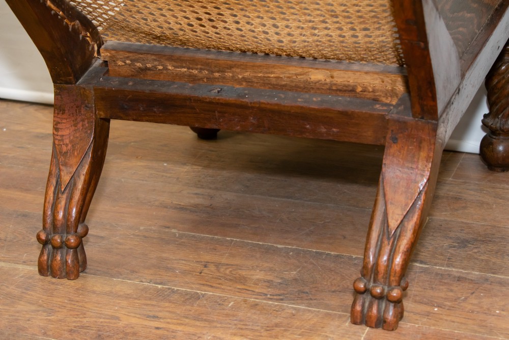 Colonial Planter Chair - Walnut and Weaved Back Armchair View VIII