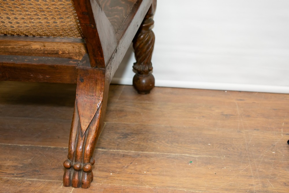 Colonial Planter Chair - Walnut and Weaved Back Armchair View IX