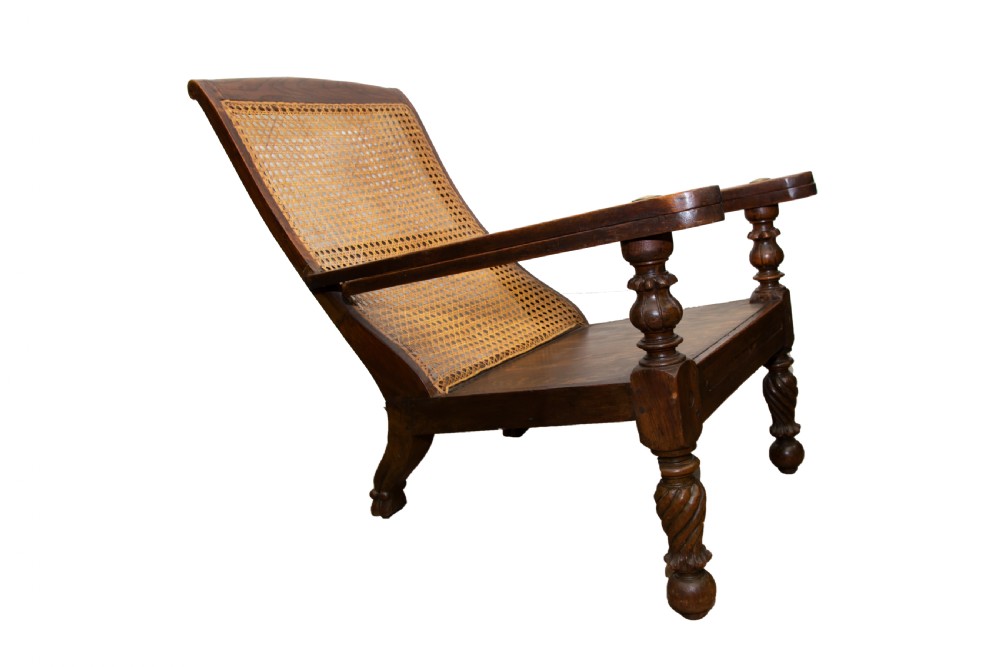 Colonial Planter Chair - Walnut and Weaved Back Armchair View XI