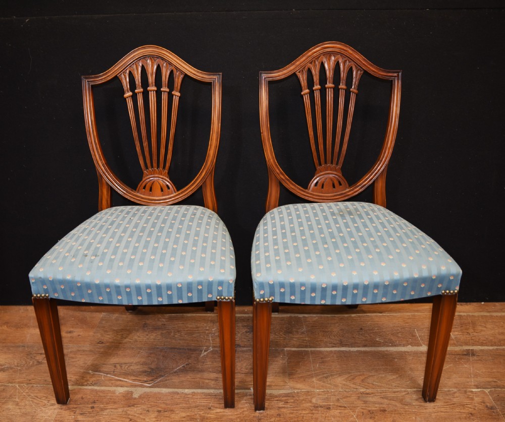 Set 8 Hepplewhite Dining Chairs Mahogany View IV