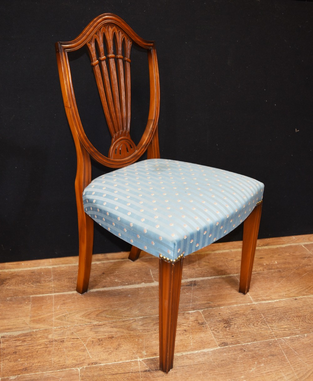Set 8 Hepplewhite Dining Chairs Mahogany View V