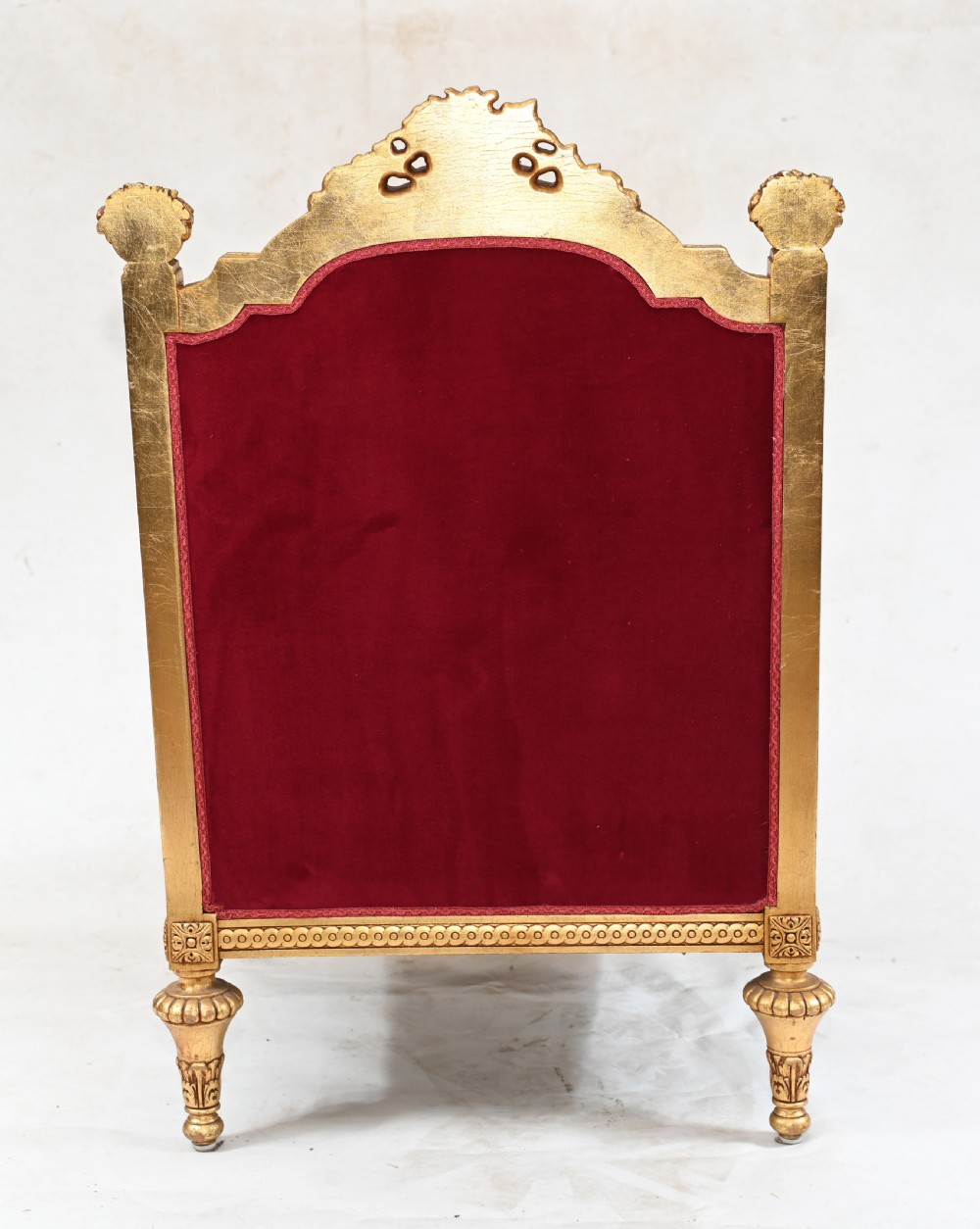 Pair Gilt French Arm Chairs Empire Fauteuils View XVI