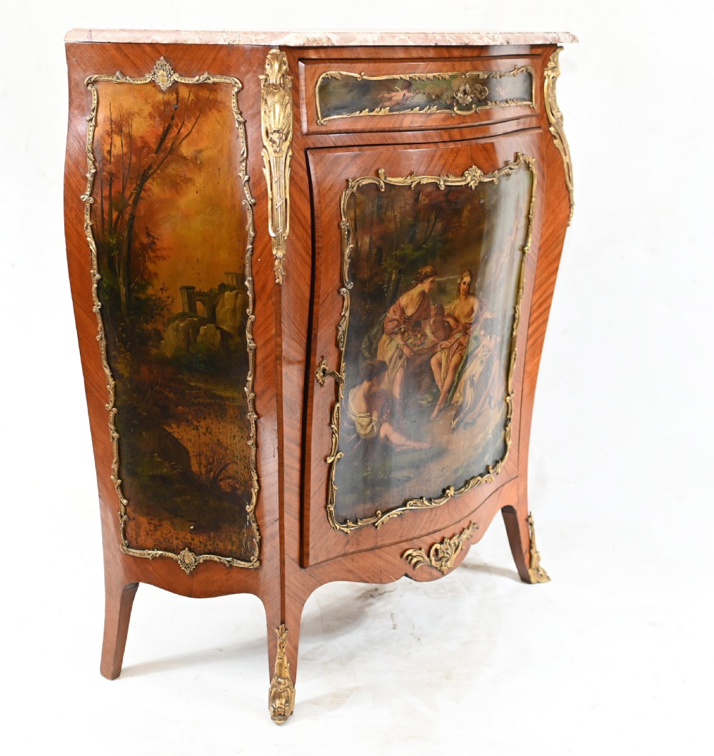 French Painted Side Cabinet Vernis Martin 1890 View X