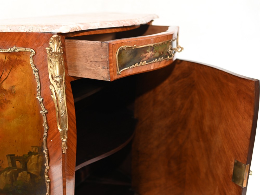 French Painted Side Cabinet Vernis Martin 1890 View XIII