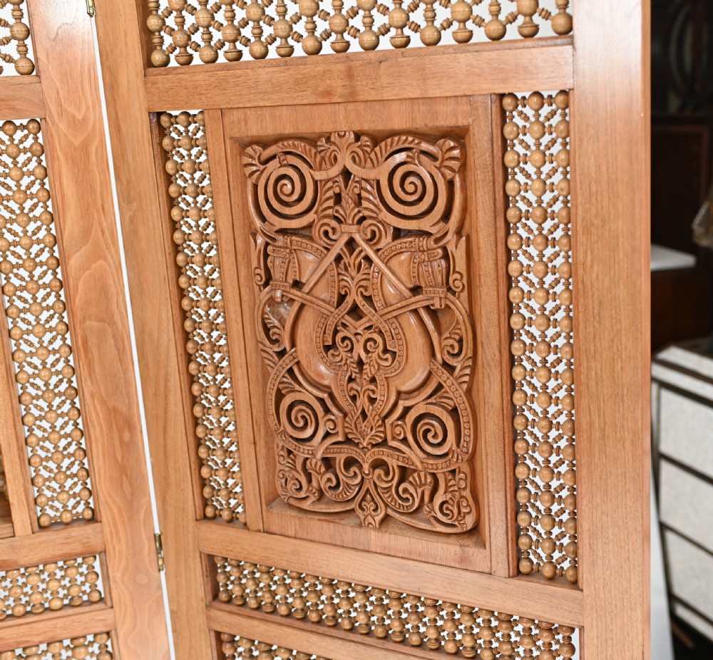 Damascan Inlay Screen Room Divider Arabic 1930s View IV