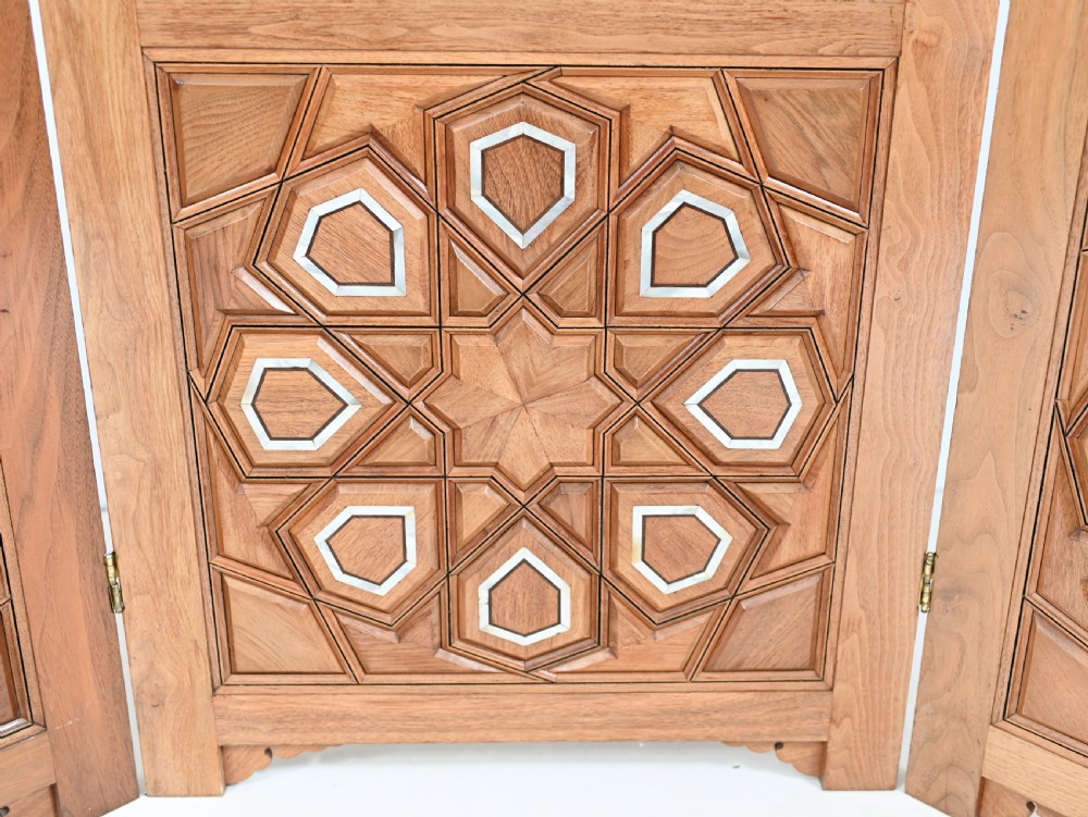 Damascan Inlay Screen Room Divider Arabic 1930s View V
