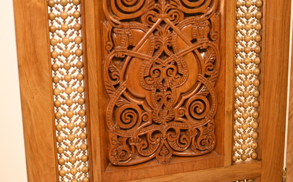 Damascan Inlay Screen Room Divider Arabic 1930s View X