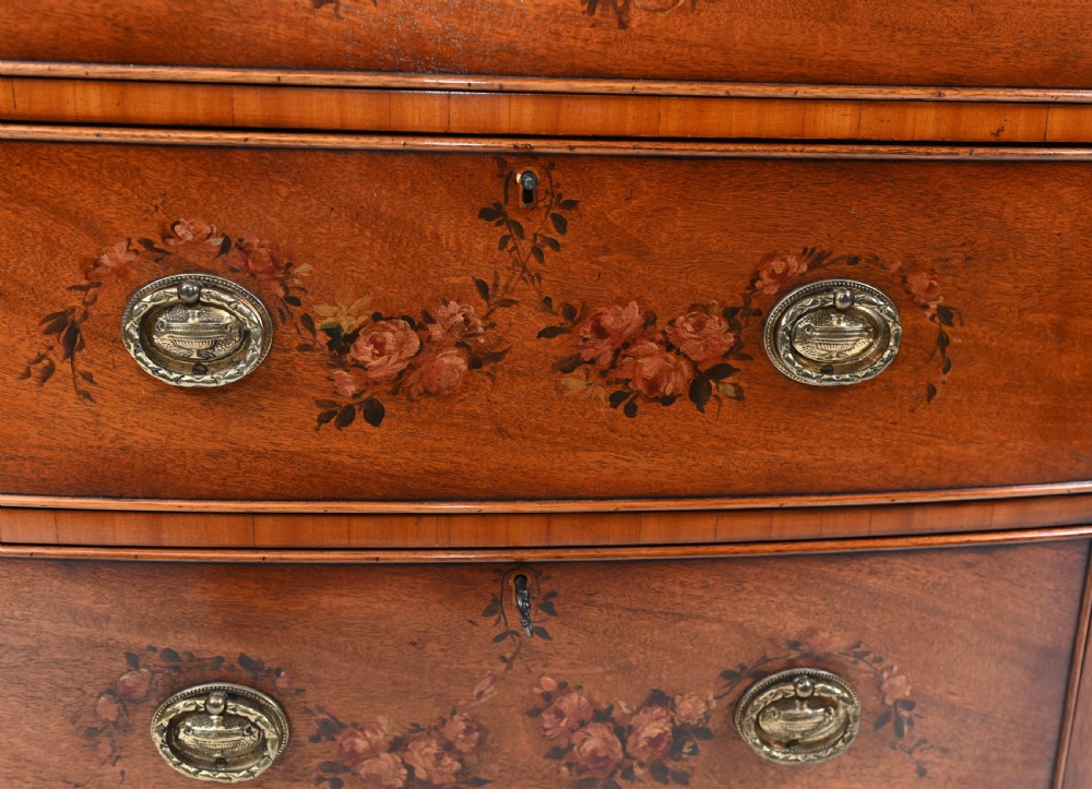 Edwardian Painted Sideboard Breakfront Server Walnut View VII