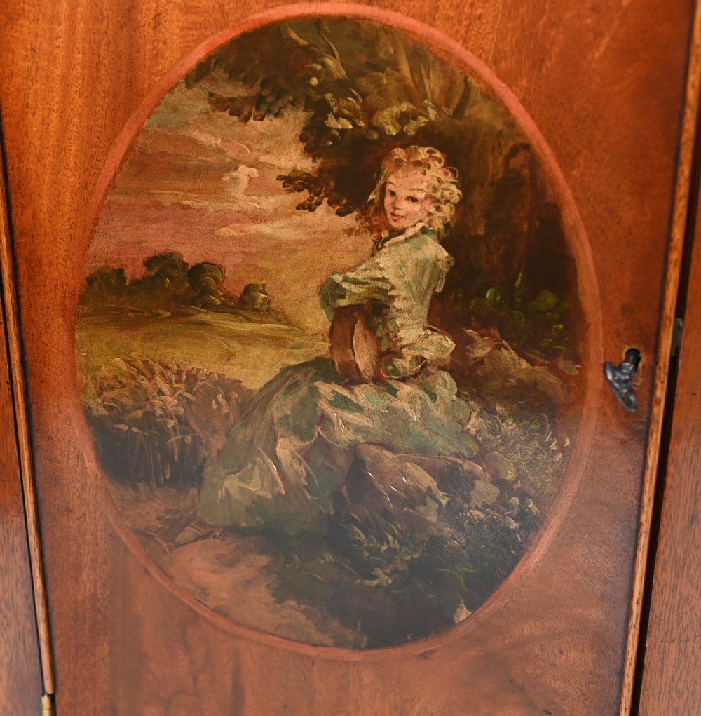 Edwardian Painted Sideboard Breakfront Server Walnut View VIII