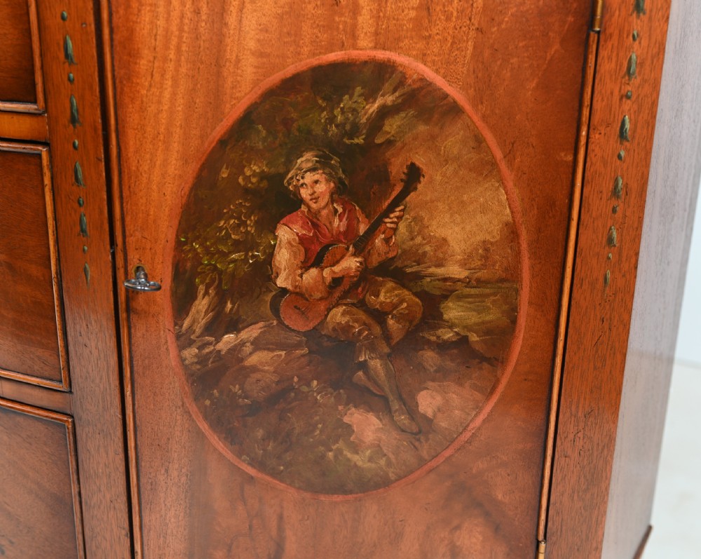 Edwardian Painted Sideboard Breakfront Server Walnut View IX