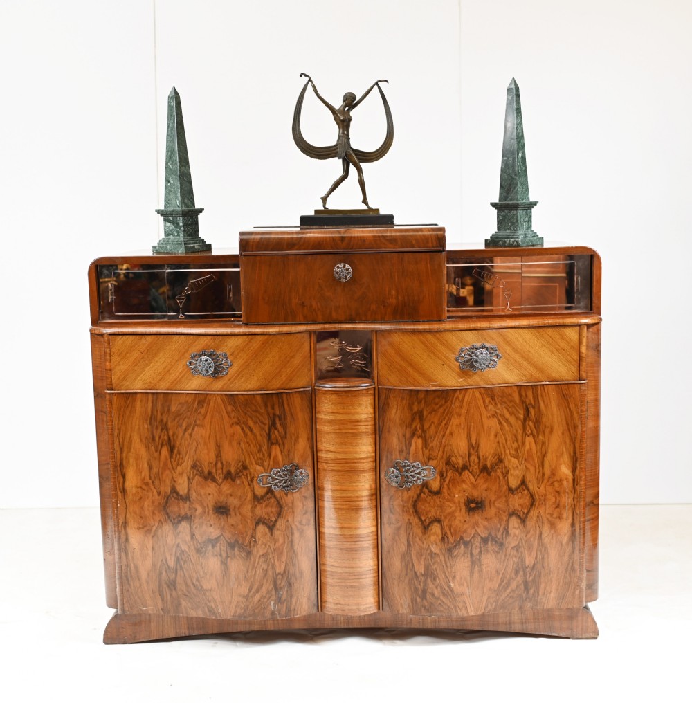 Art Deco Cocktail Cabinet Vintage 1930s Drinks Chest View II