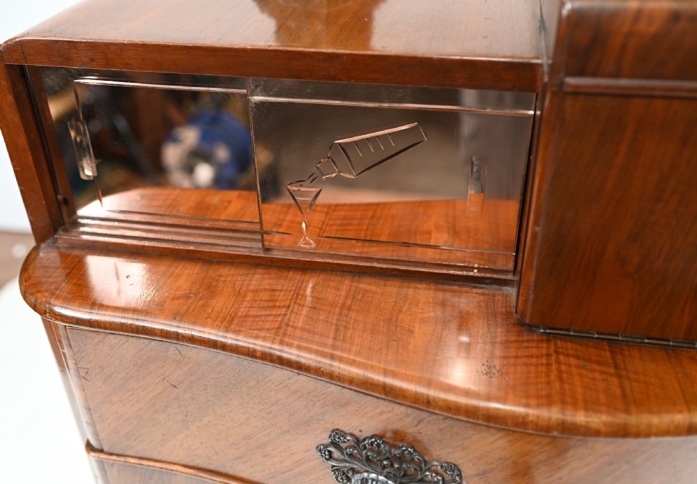 Art Deco Cocktail Cabinet Vintage 1930s Drinks Chest View V