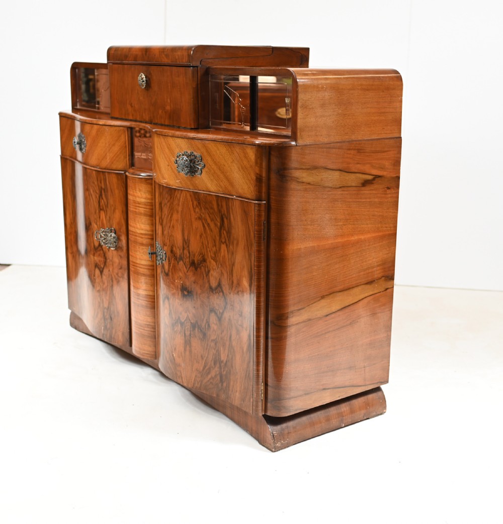 Art Deco Cocktail Cabinet Vintage 1930s Drinks Chest View IX