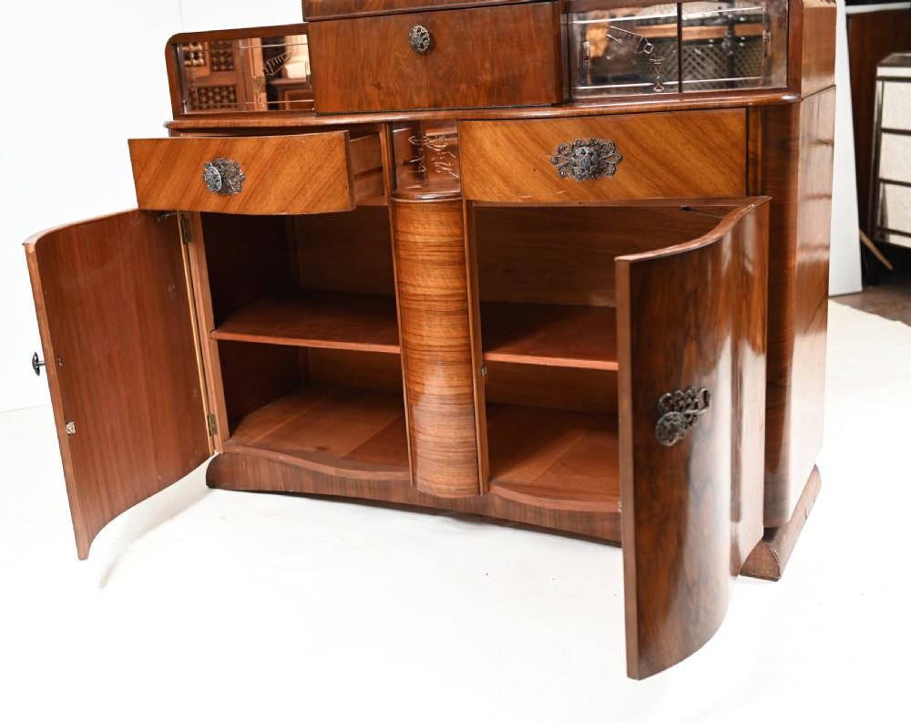 Art Deco Cocktail Cabinet Vintage 1930s Drinks Chest View XI