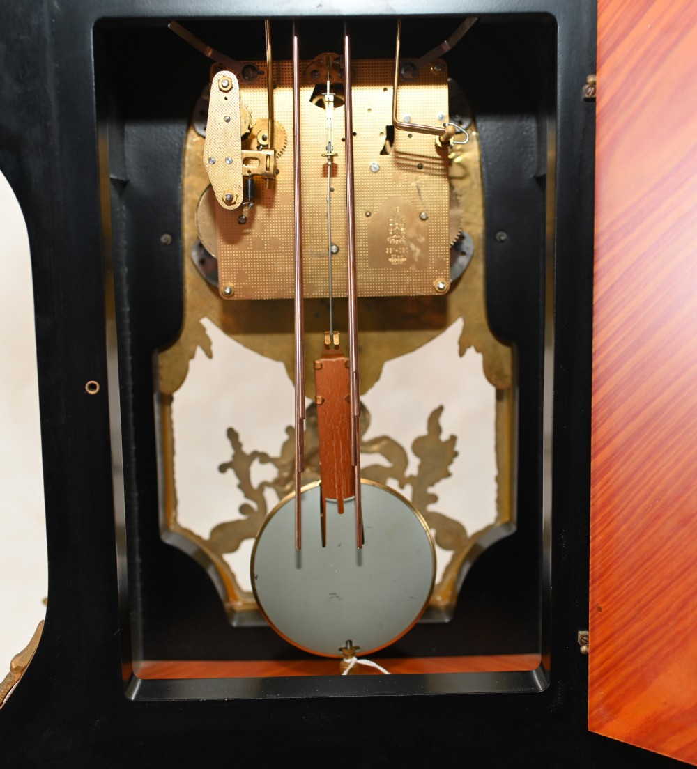 Tiffany Mantle Clock and Stand French Marquetry Inlay View XIV