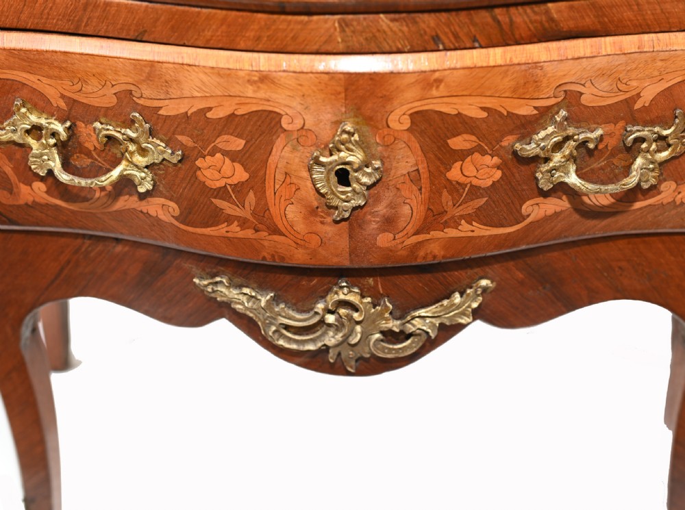 French Chest of Drawers Bombe Commode Marquetry 1880 View IV