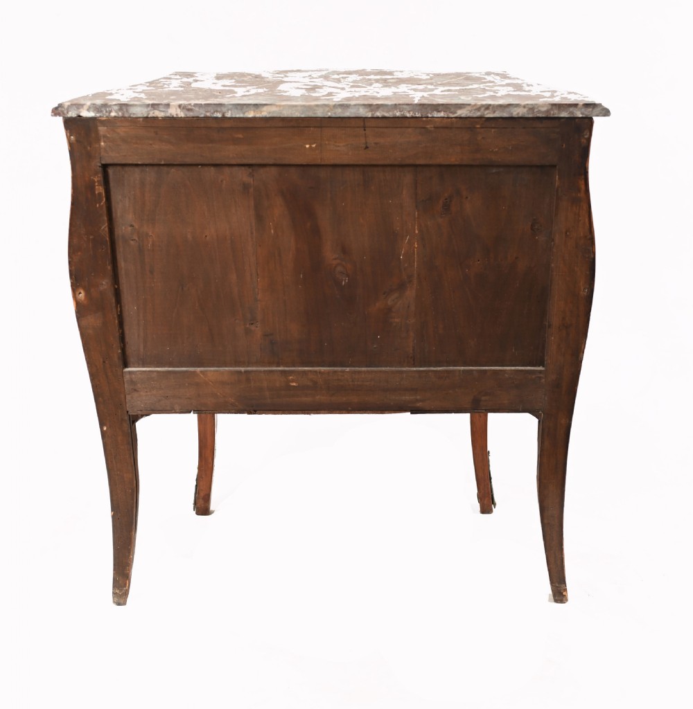 French Chest of Drawers Bombe Commode Marquetry 1880 View XII