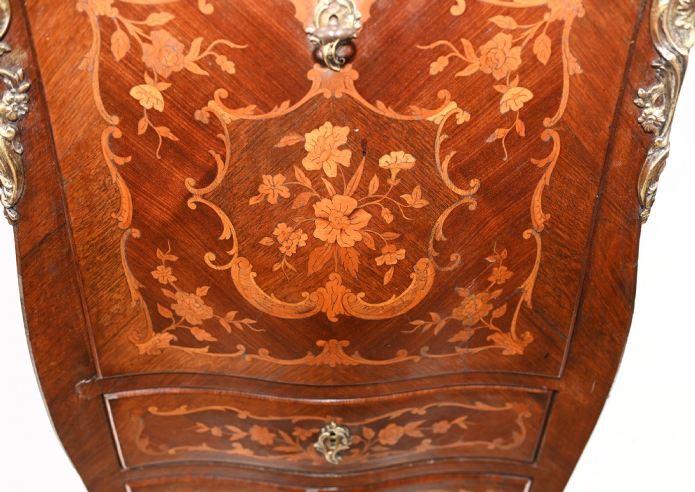French Escritoire Desk Empire Antique Marquetry Inlay View III